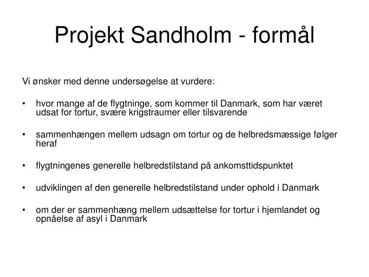 projekt sandholm form l
