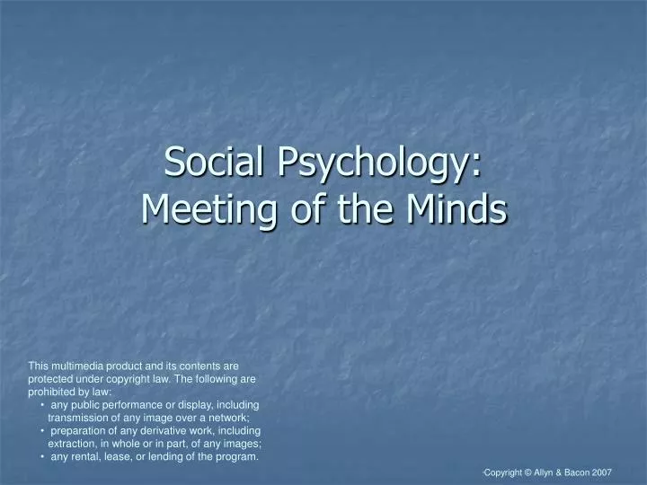 social psychology meeting of the minds