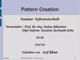 pattern creation