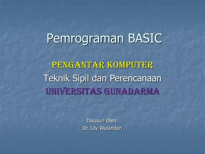 pemrograman basic