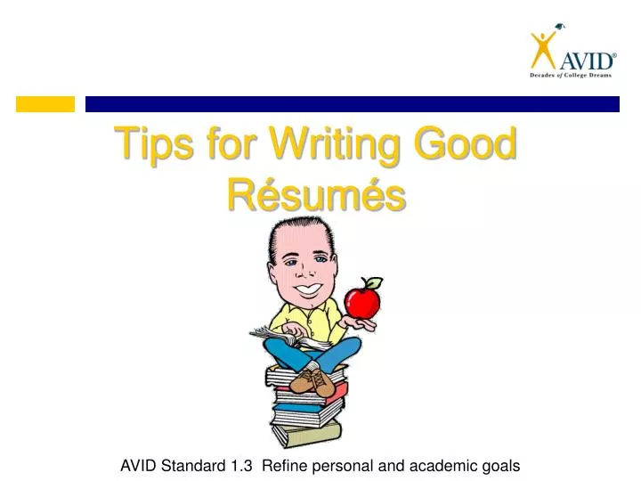 tips for writing good r sum s