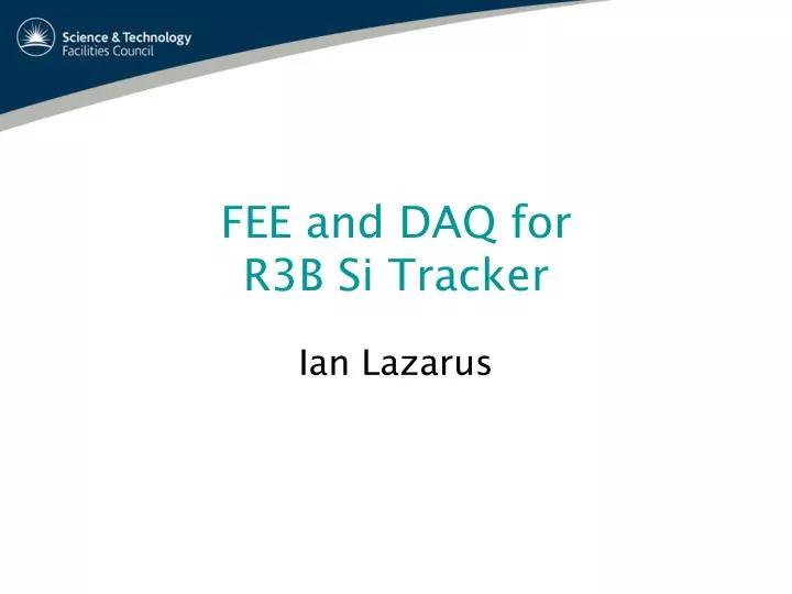 fee and daq for r3b si tracker