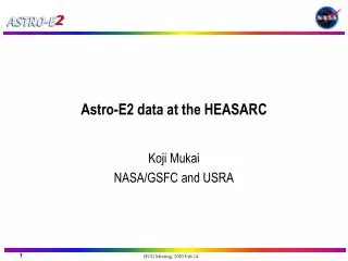 Astro-E2 data at the HEASARC