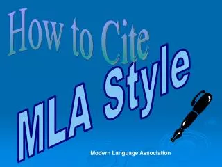 MLA Style