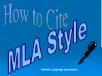 Guide to Citing in MLA Style: Essential Formatting and Guidelines - slide 1