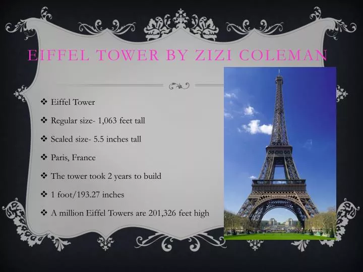 eiffel tower by zizi coleman