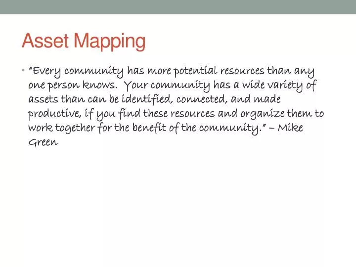 asset mapping