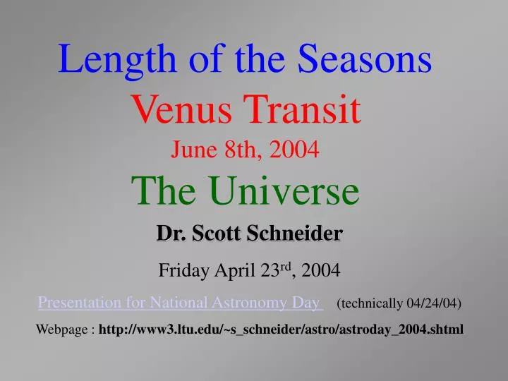 length of the seasons venus transit june 8th 2004 the universe