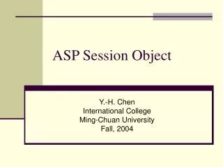 ASP Session Object