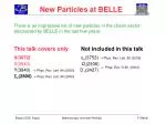 New Particles at BELLE - slide 1