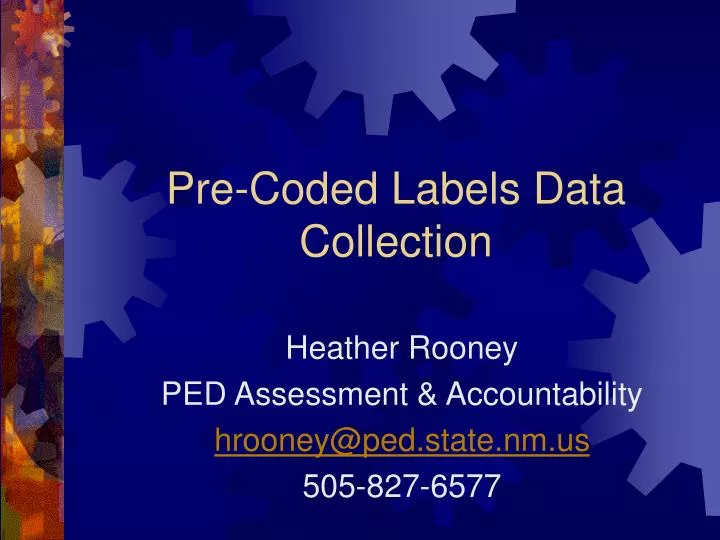 pre coded labels data collection