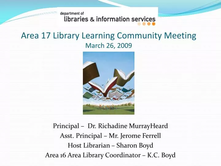 area 17 library learning community meeting march 26 2009