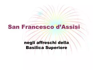 san francesco d assisi