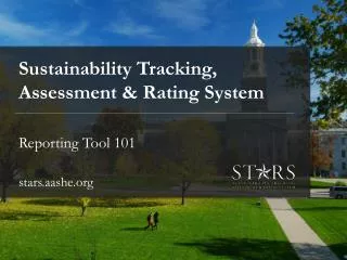 Sustainability Tracking, Assessment &amp; Rating System