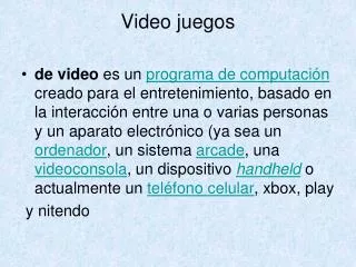 video juegos