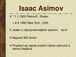 isaac asimov