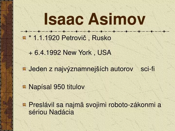 isaac asimov