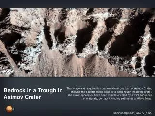 Bedrock in a Trough in Asimov Crater