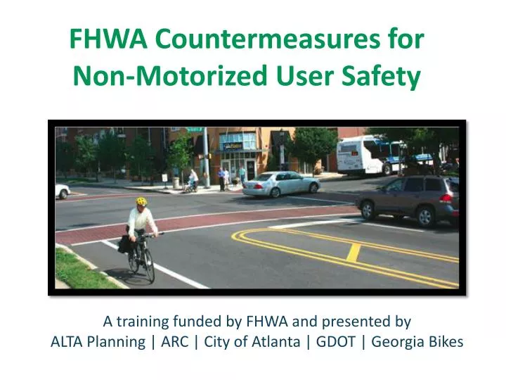 fhwa countermeasures for non motorized user safety