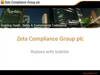 Zeta Compliance Group plc