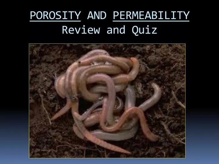 porosity and permeability review and quiz