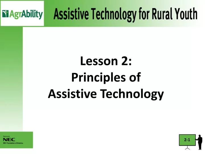 lesson 2 principles of assistive technology
