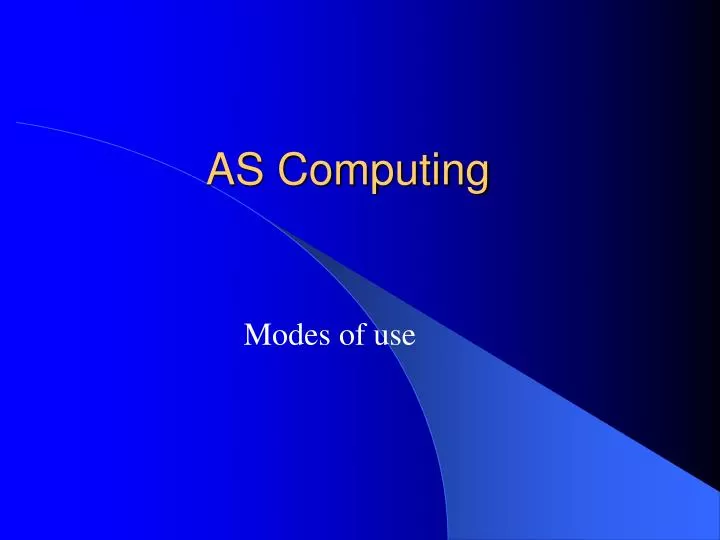 as computing