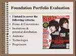 Foundation Portfolio Evaluation - slide 1