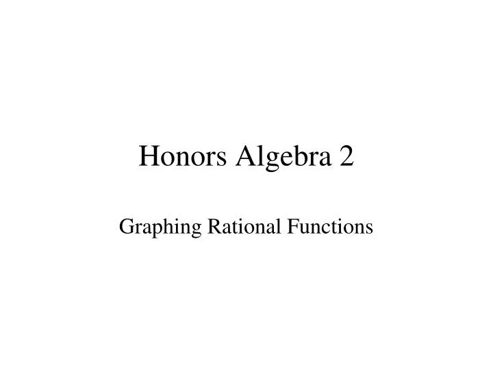 honors algebra 2