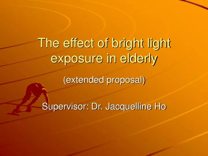 the effect of bright light exposure in elderly