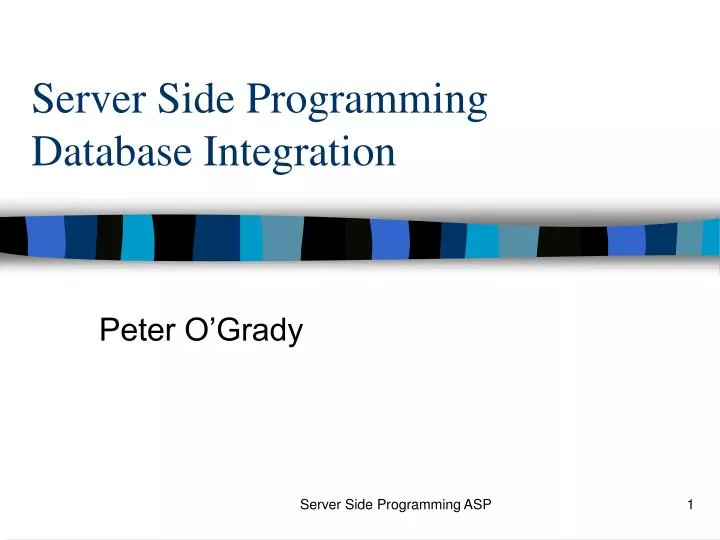 server side programming database integration