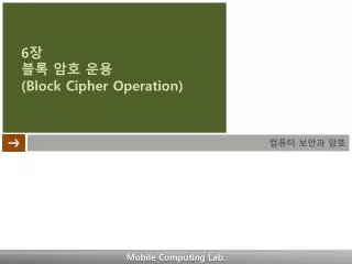 6 block cipher operation