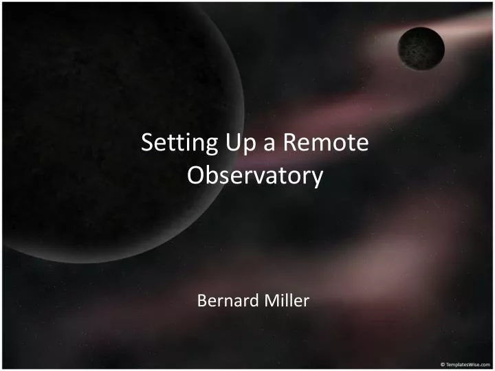 setting up a remote observatory