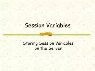 Session Variables