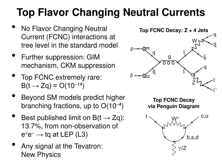 top flavor changing neutral currents