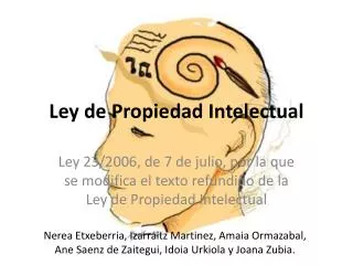 ley de propiedad intelectual