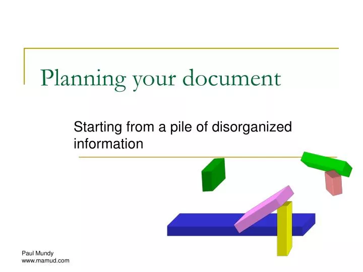 planning your document