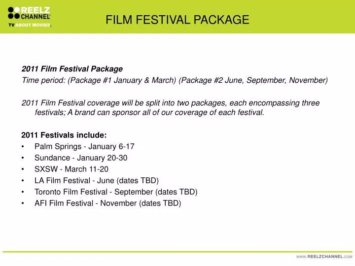 film festival package