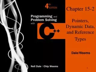 Chapter 15-2 Pointers, Dynamic Data, and Reference Types