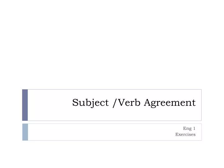 subject verb agreement