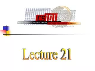 Lecture 21