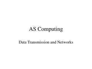 as computing