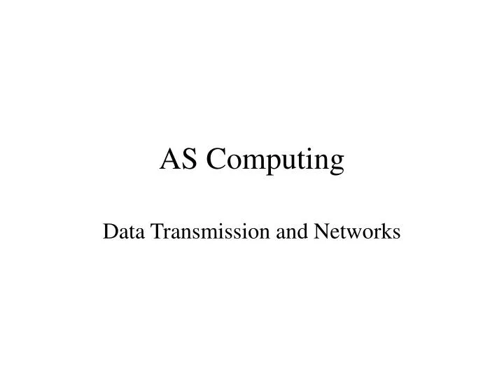 as computing