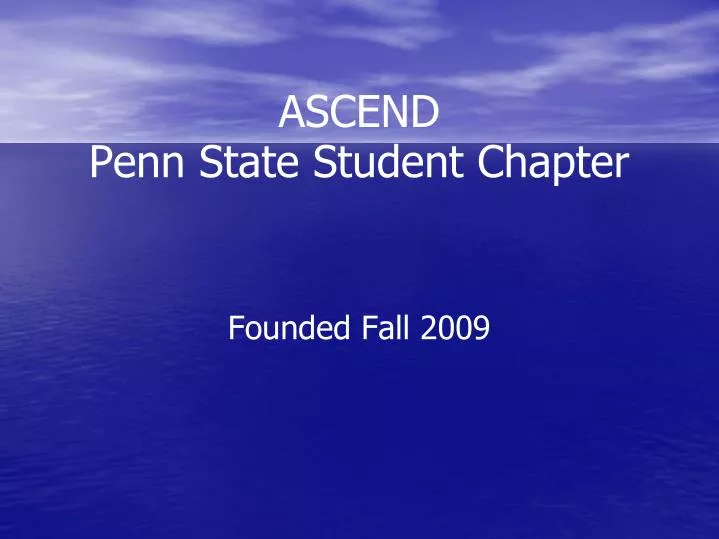 ascend penn state student chapter