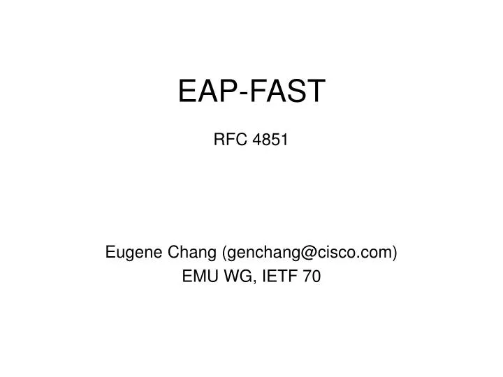 eap fast rfc 4851