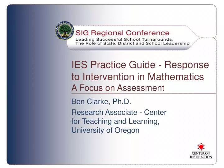 ies practice guide response to intervention in mathematics a focus on assessment
