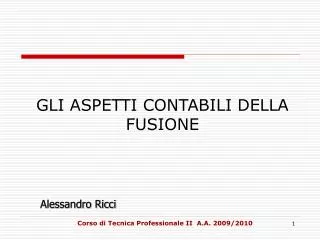 gli aspetti contabili della fusione