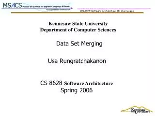 Kennesaw State University Department of Computer Sciences