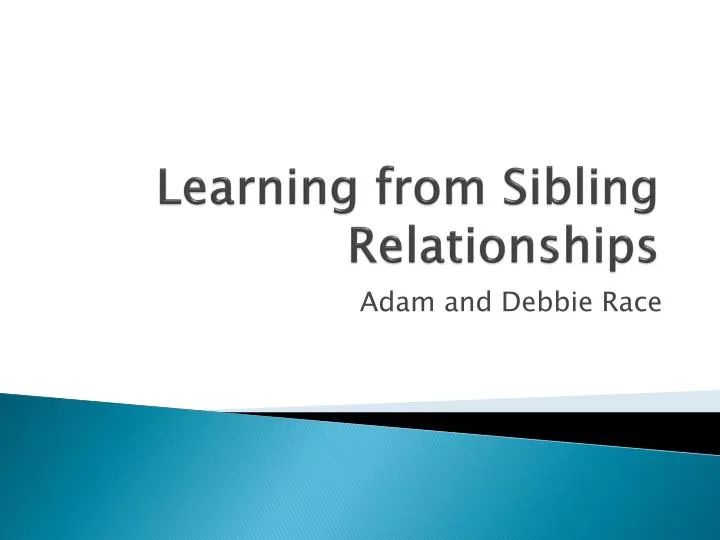 learning from sibling relationships