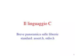 il linguaggio c